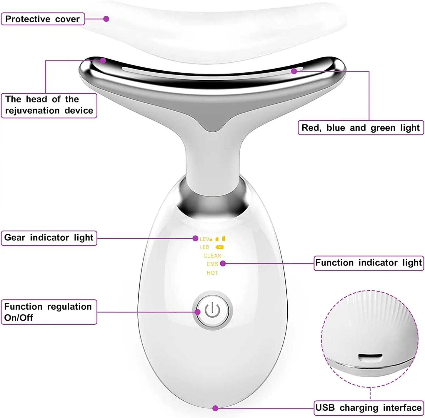 GLOWGENIX PRO™ Thermal Neck and Face Lifting Massager